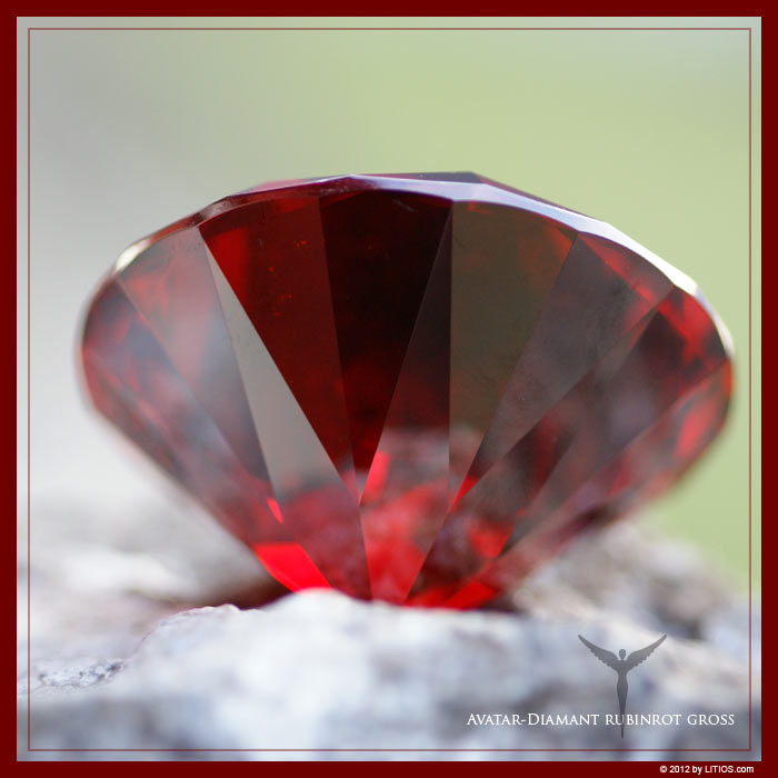 Avatar Diamond ruby red large Diamond Flame of Primordial Creation