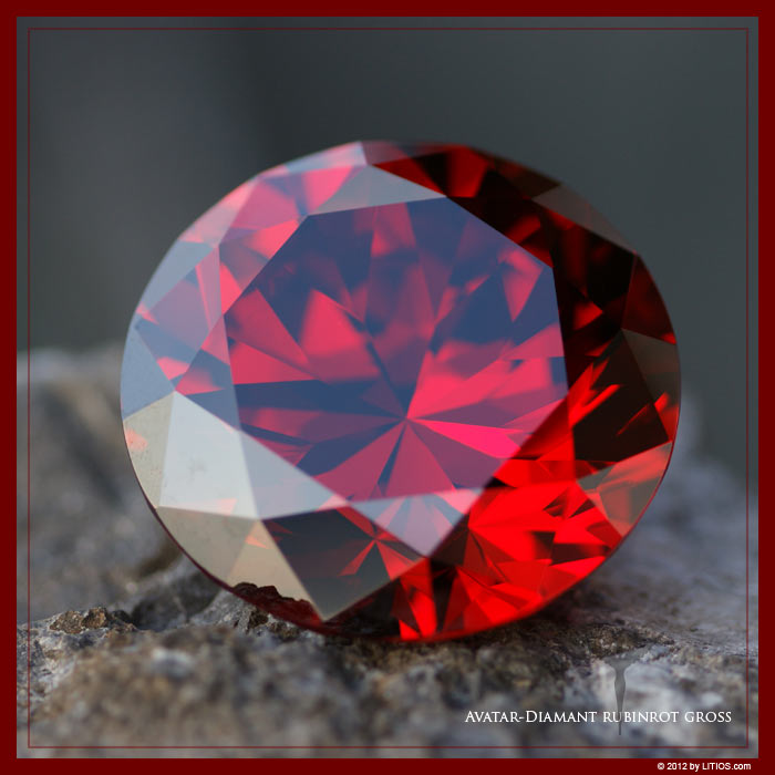 Avatar Diamond ruby red large Diamond Flame of Primordial Creation