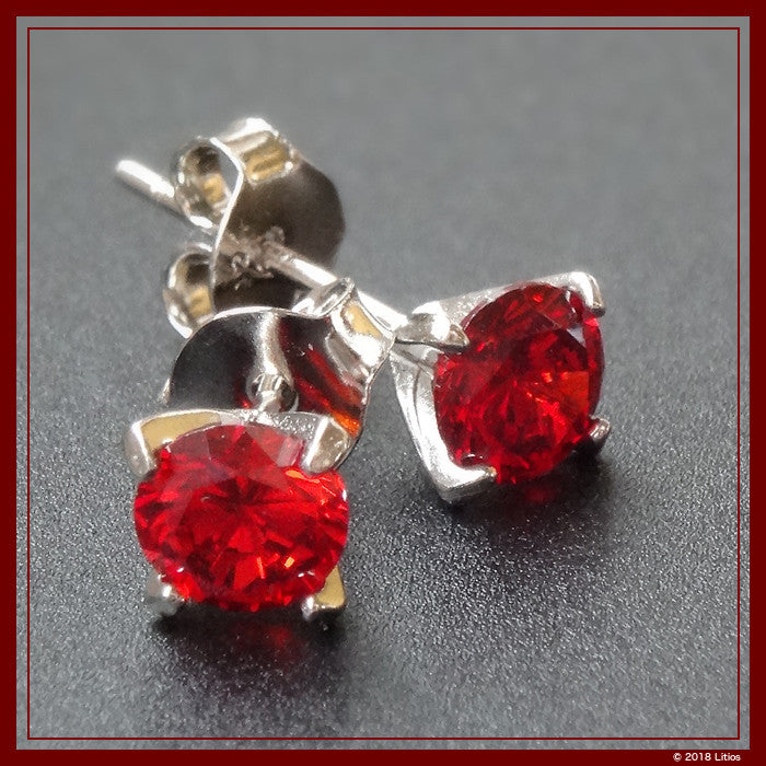 Diamond Earrings red Sceptre of the Queen's Dignity-Diamond