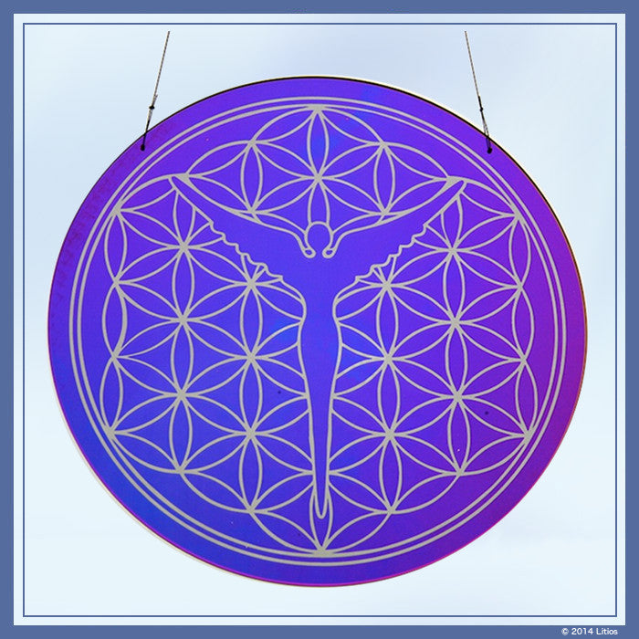 Flower of Life Disc (Large) Window into Higher Light Dimensions