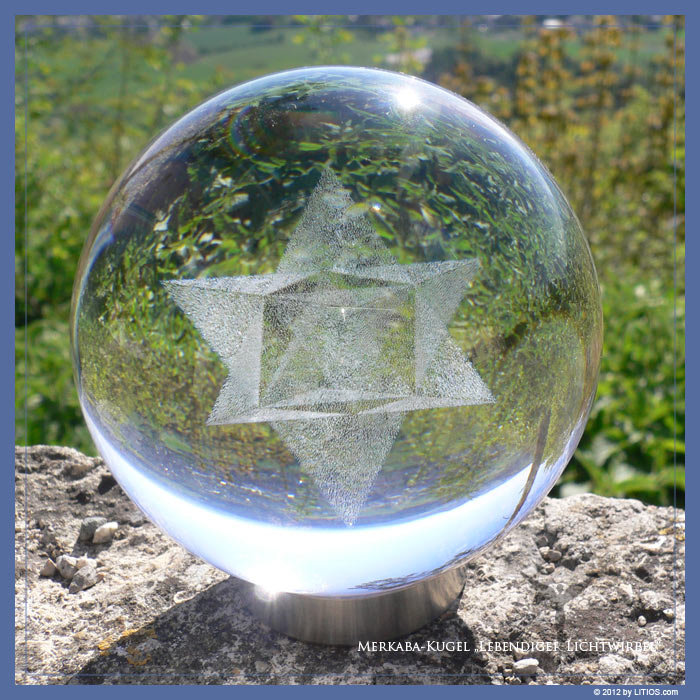 Merkaba Sphere 80mm The Vibrant Light Vortex  (Medium)