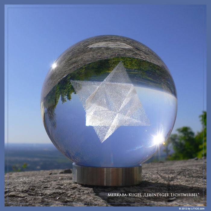 Merkaba Sphere 80mm The Vibrant Light Vortex  (Medium)